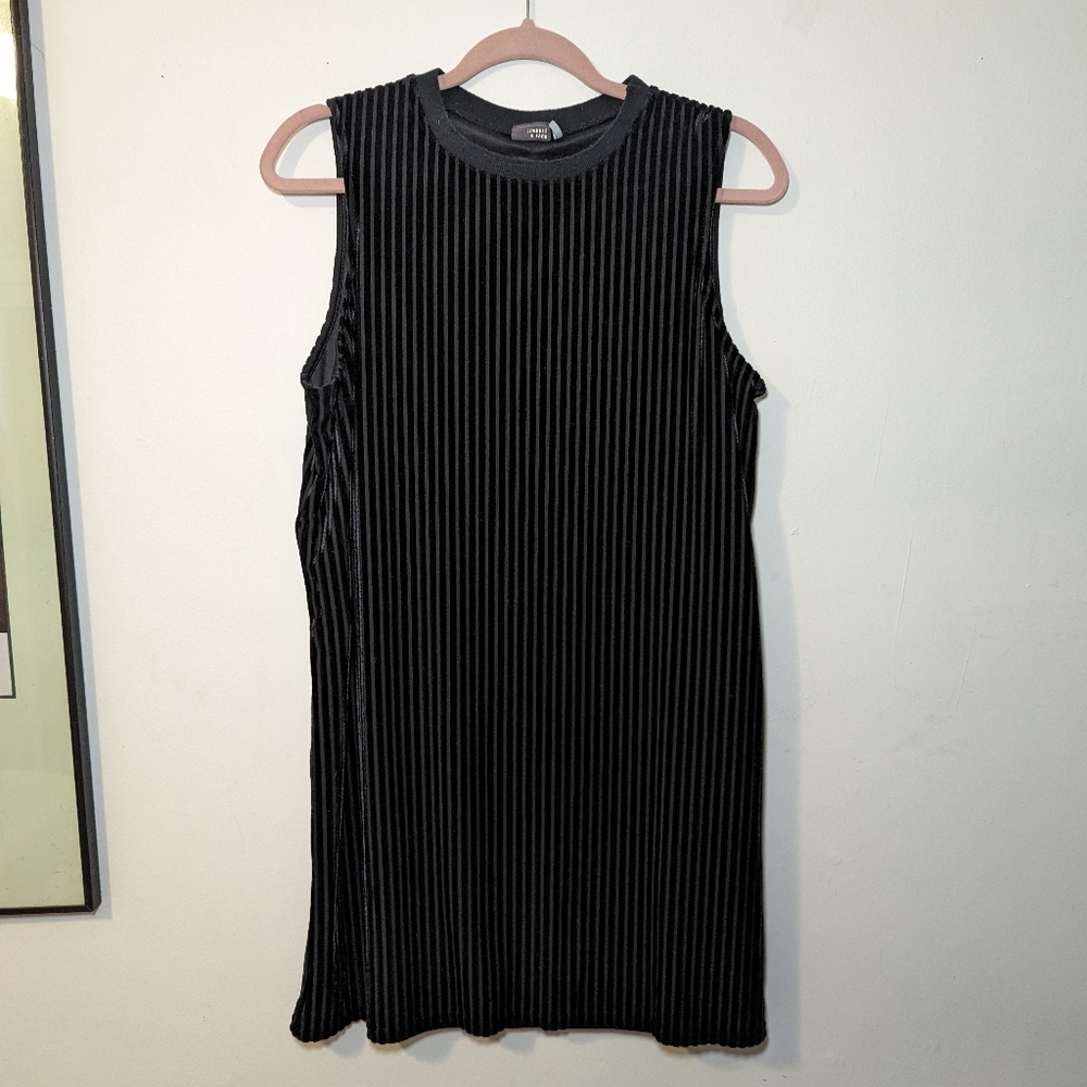 Sparkle & Fade Black Velvet Slip Dress